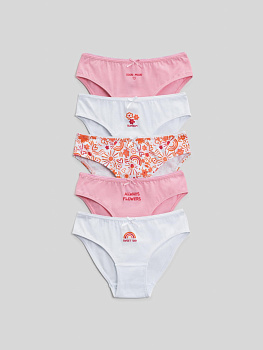 20224120089 Трусы детские для девочек в наборе из 5 шт. Arapey цвет в ассортименте