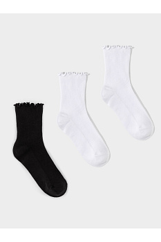 К 9697-3_2 ФВ_белый, черный Набор носки