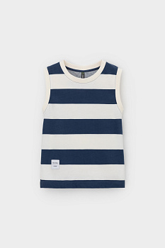 КР 302476-1_синий, суровый, полоска к566 Майка