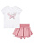 12429154 Комплект для девочки: футболка, юбка-шорты