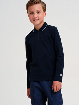 22417063 Футболка-поло с длинным рукавом для мальчика