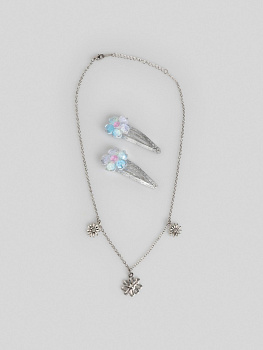 20206320637 Набор (бусы + 2 заколки для волос) детский Oyel разноцветный