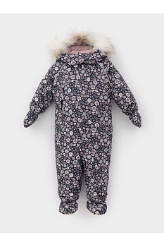 ВК 60116_н_17 Ал_графит, маленькие цветы и листья Комбинезон