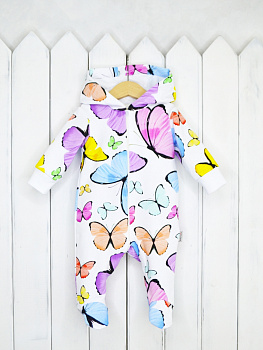 К184/6-Ф(М) Комбинезон (бабочки на белом)