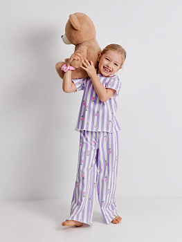 20224280063 Пижама детская для девочек Pelino лавандовый