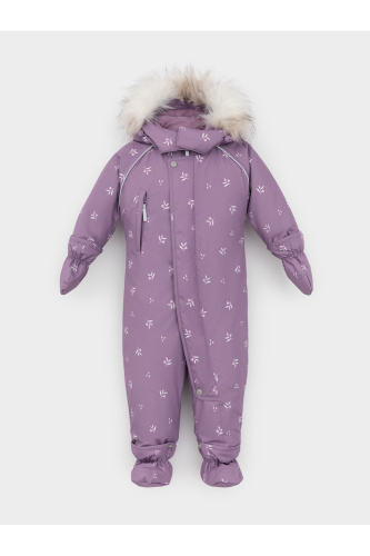 ВК 60116_н_13 Ал_насыщенный виноград, мини цветы Комбинезон