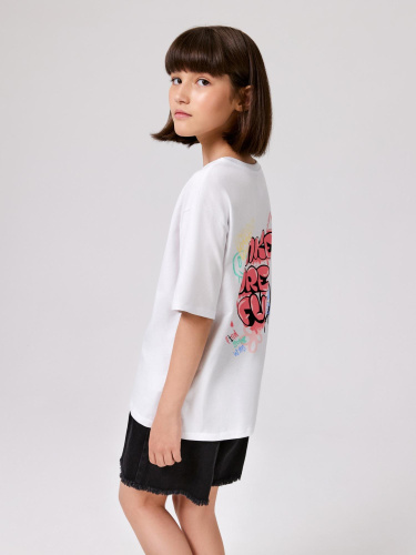 20230510040 Футболка детская для девочек Sitar1 белый