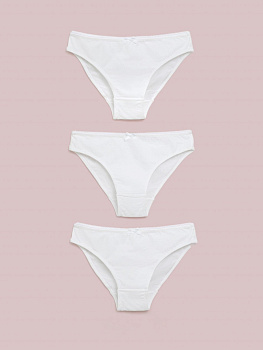 20214120081 Трусы детские для девочек в наборе из 3шт Sunset белый