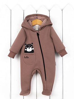 К379/2-Ф(М) Комбинезон (печать мишка/мокко)