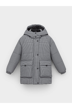 ВК 38129_н_1 УЗГ_серый, маленькая гусиная лапка Куртка