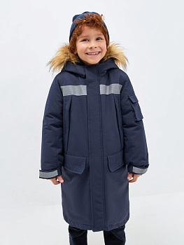 20120770005 Куртка детская для мальчиков Mancan темно-синий