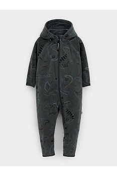 ФЛ 60009_н_6 ГР_темно-зеленый, рисунки динозавров Комбинезон