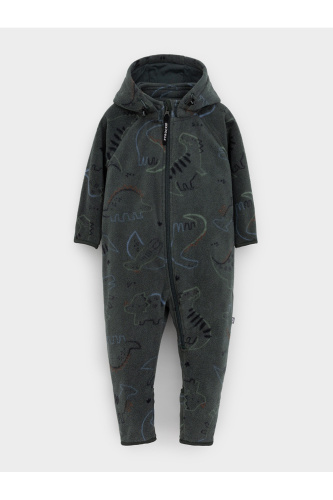 ФЛ 60009_н_6 ГР_темно-зеленый, рисунки динозавров Комбинезон