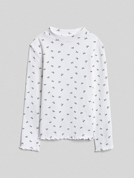 20220150118 Джемпер детский для девочек Bronte белый принт