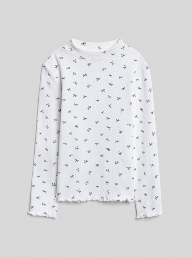 20220150118 Джемпер детский для девочек Bronte белый принт