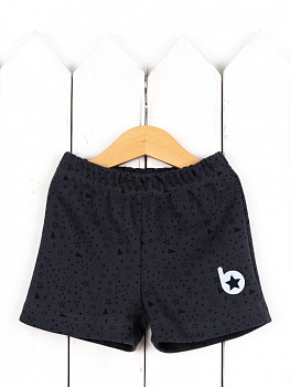 П136/2-И Шорты (термоаппликация/значки чёрные на графите)