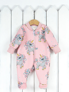 К239/15-Ф(М) Комбинезон (единороги на розовом)