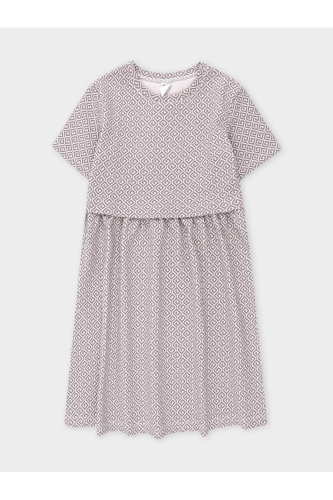 КП 5947_сахар, 3Д квадраты Платье