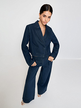 10200750016 Жакет джинсовый жен. Aurora черный-синий