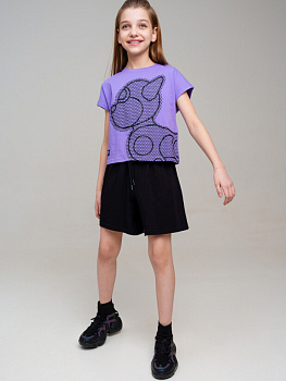 12521752 Комплект для девочки: футболка, шорты
