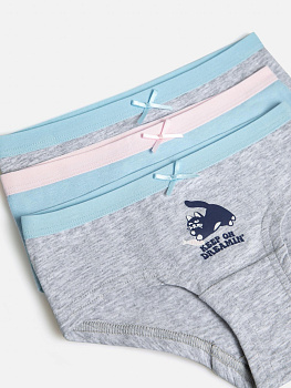20234120009 Трусы детские для девочек в наборе из 3шт Betann цвет в ассортименте