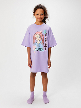 20234270001 Ночная сорочка детская для девочек Dorris лавандовый