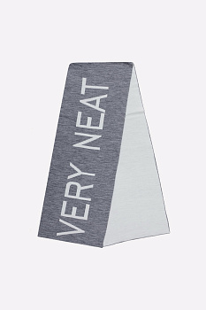 ЕВ 15007_ш_тем.серый меланж, белый Шарф