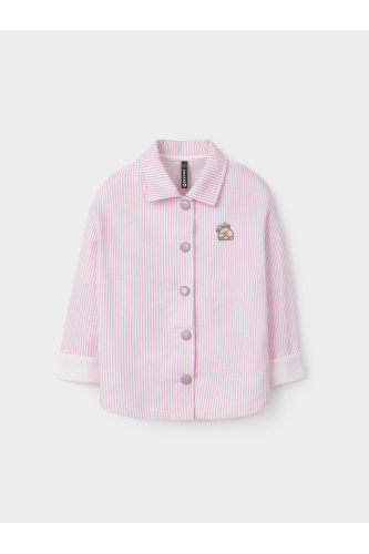 КР 302934_розовая полоска к673 Рубашка