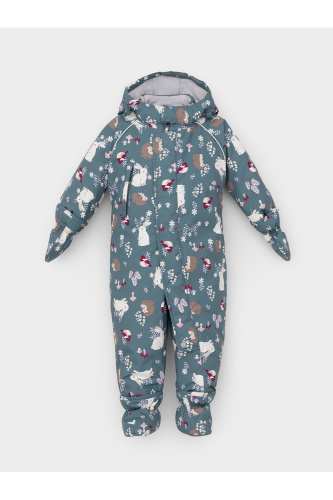 ВК 60032_н_56 Ал_серо-голубой, лесные животные Комбинезон