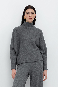 ЕВ 30140_24ш_тем.серый меланж Джемпер