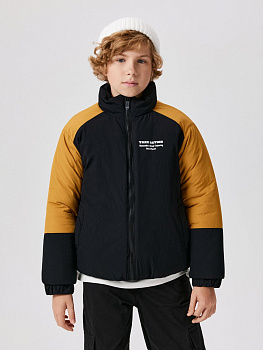 20110650033 Куртка детская для мальчиков Kor черный с бежевым