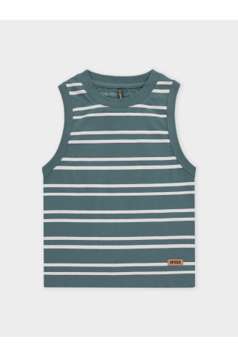 КР 302956-1_темно-зеленый, полоска к674 Майка