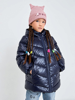 20220650021 Куртка детская для девочек Goldy1 темно-синий