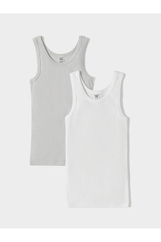 МП 1182-2уп_белый, светло-серый 4201 Набор майка