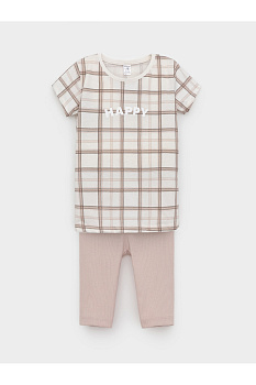 К 1643_дымчатая роза, шотландская клетка Пижама