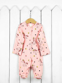 К359/3-И(М) Комбинезон (швы наружу/единороги на розовом)