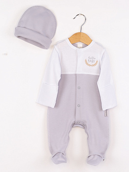 КН170/1-И Комплект для н/рожденных (вышивка/белый-светло серый)