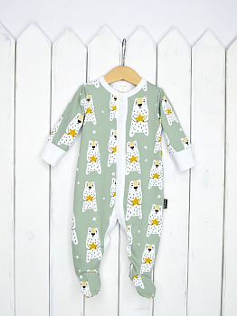 К267/2-И(М) Комбинезон (мишки/зелёный)