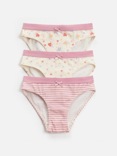 20224120086 Трусы детские для девочек в наборе из 3шт Greypfrut цвет в ассортименте
