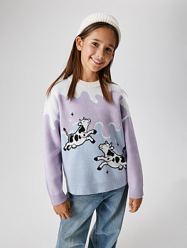 20210310249 Джемпер детский для девочек Puppy голубой